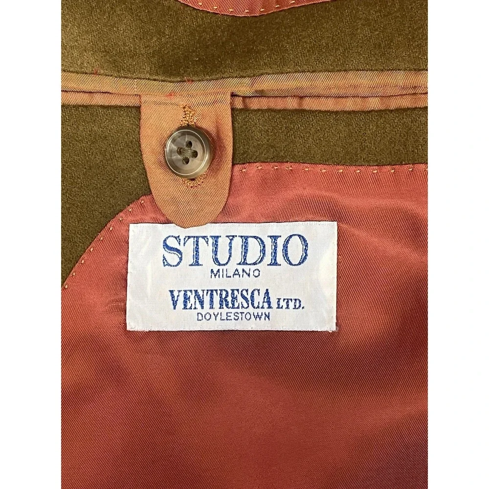 Amicale Sport Coat Mens 48R Dark Camel Wool Cashmere J Sandro‎ Blazer Ventresca